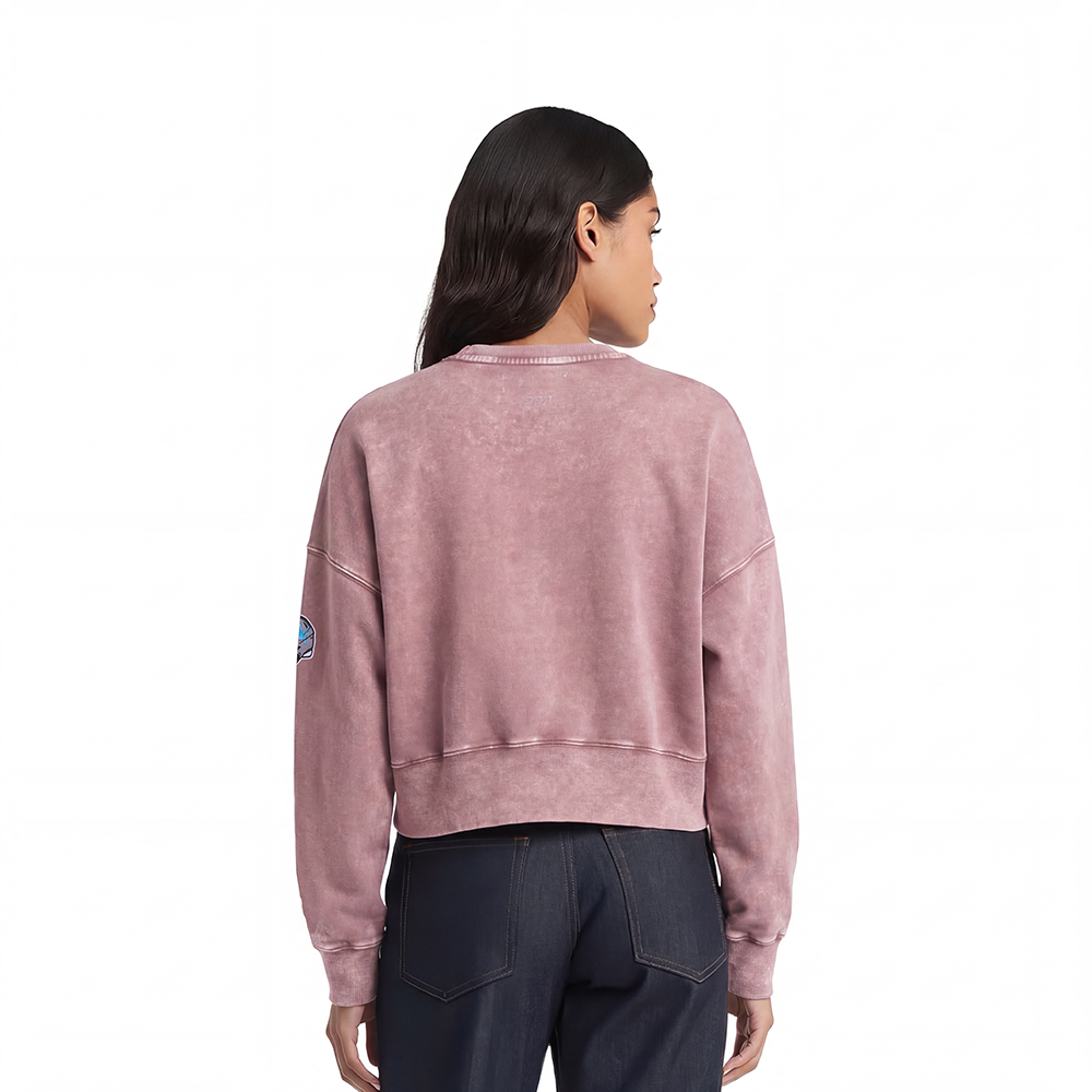 NFL DETROIT LIONS  WOMEN'S CREWNECK SWEATSHIRT (WASHED MAUVE)