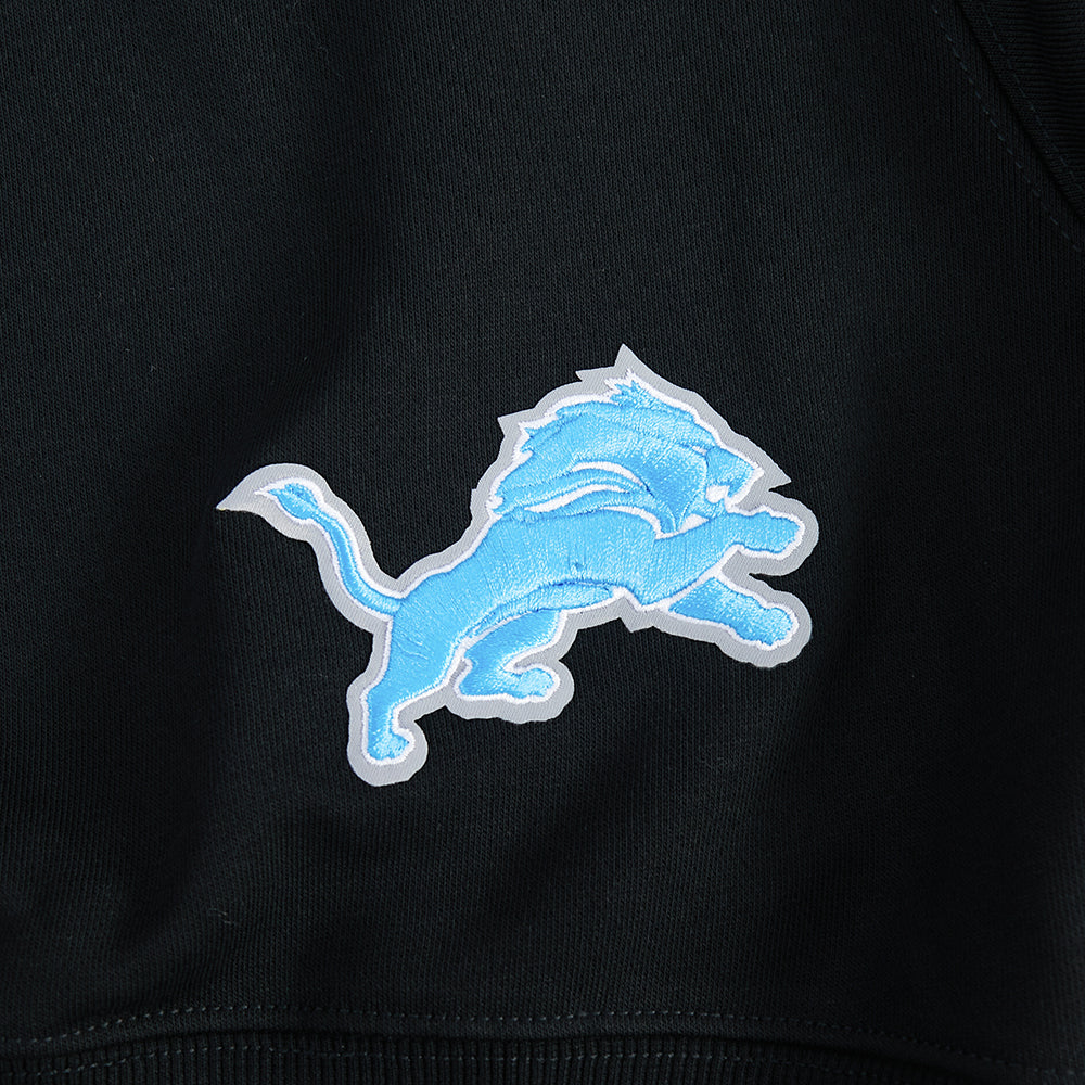 NFL DETROIT LIONS AIDAN HUTCHINSON #97 CLASSIC PNN WOMEN'S FLC CREWNECK (BLACK)