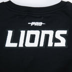NFL DETROIT LIONS AIDAN HUTCHINSON #97 CLASSIC PNN WOMEN'S FLC CREWNECK (BLACK)