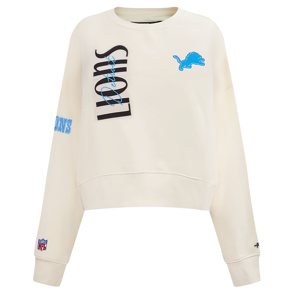 NFL DETROIT LIONS ORIGINAL PLAYERS CHANDAIL OUATÉ À COL ROND POUR FEMME (COQUILLE D'ŒUF)