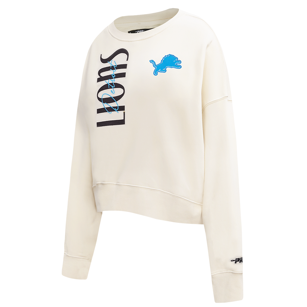 NFL DETROIT LIONS ORIGINAL PLAYERS WOMEN'S CREWNECK SWEATSHIRT (EGGSHELL)