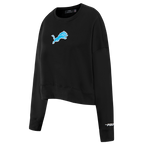 NFL DETROIT LIONS PLAYBACK WOMEN'S CREWNECK SWEATSHIRT (BLACK)