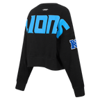 NFL DETROIT LIONS PLAYBACK WOMEN'S CREWNECK SWEATSHIRT (BLACK)