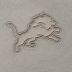 NFL DETROIT LIONS NEUTRAL CROPPED FLEECE PULLOVER HOODIE (TAUPE)
