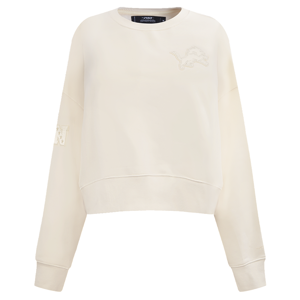 NFL DETROIT LIONS NEUTRAL WOMEN'S CREWNECK (EGGSHELL)