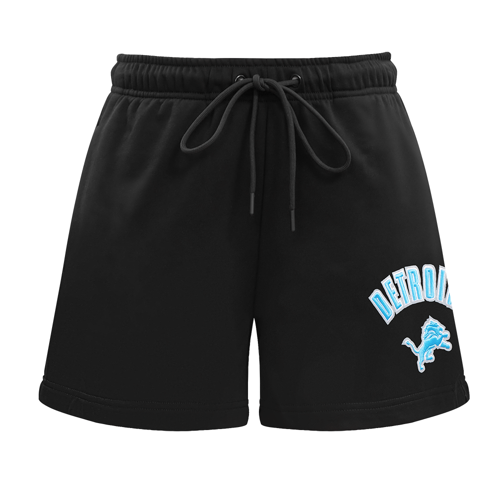 NFL DETROIT LIONS CLASSIC WOMEN'S FLEECE SHORT (BLACK)