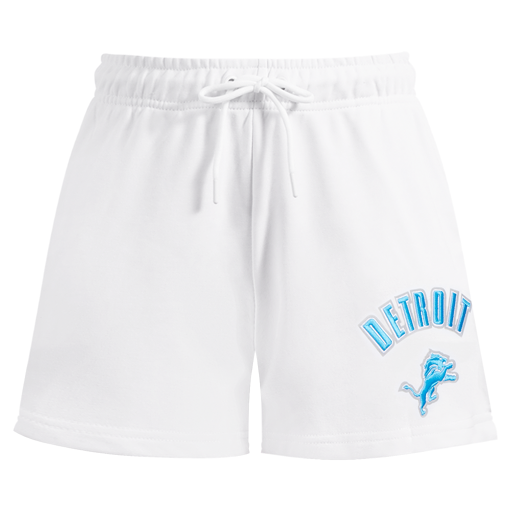NFL DETROIT LIONS CLASSIC WOMEN'S FLEECE SHORT (WHITE)