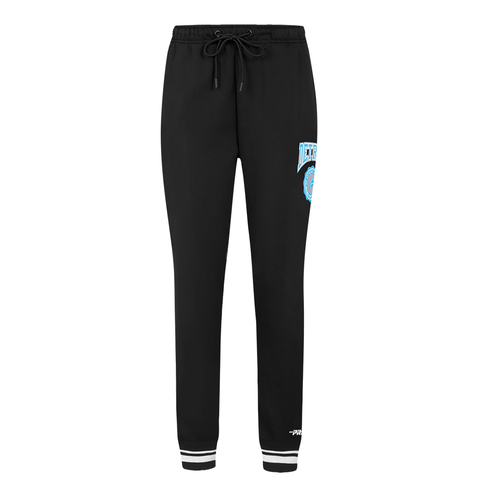 NFL DETROIT LIONS CREST EMBLEM WOMEN'S RIB FLC SWEATPANT (BLACK)