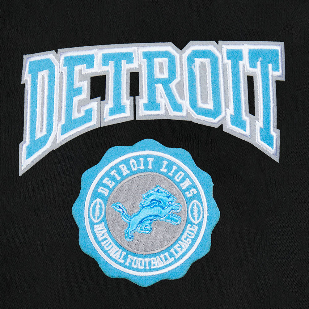 NFL DETROIT LIONS CREST EMBLEM WOMEN'S RIB FLC SWEATPANT (BLACK)