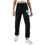 NFL DETROIT LIONS CREST EMBLEM WOMEN'S RIB FLC SWEATPANT (BLACK)