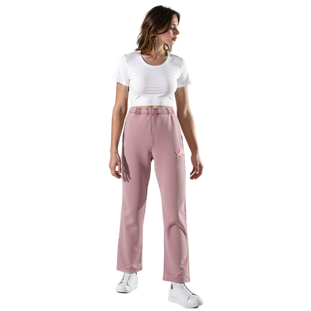 NFL DETROIT LIONS WASHED CLASSIC WOMEN'S ENZYME WASH FT STRAIGHT LEG P (WASHED MAUVE)