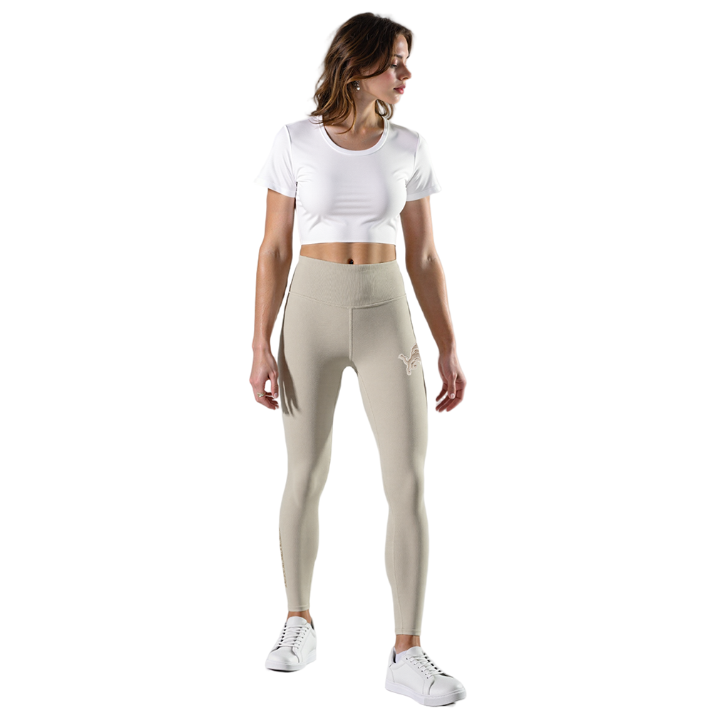 NFL DETROIT LIONS NEUTRAL WOMEN'S HW JERSEY LEGGING (TAUPE)