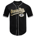 NFL GREEN BAY PACKERS SCRIPT TAIL CHEMISE BOUTONNÉE EN FILET POUR HOMME (NOIR)