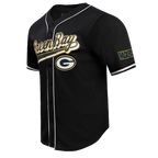 NFL GREEN BAY PACKERS SCRIPT TAIL CHEMISE BOUTONNÉE EN FILET POUR HOMME (NOIR)