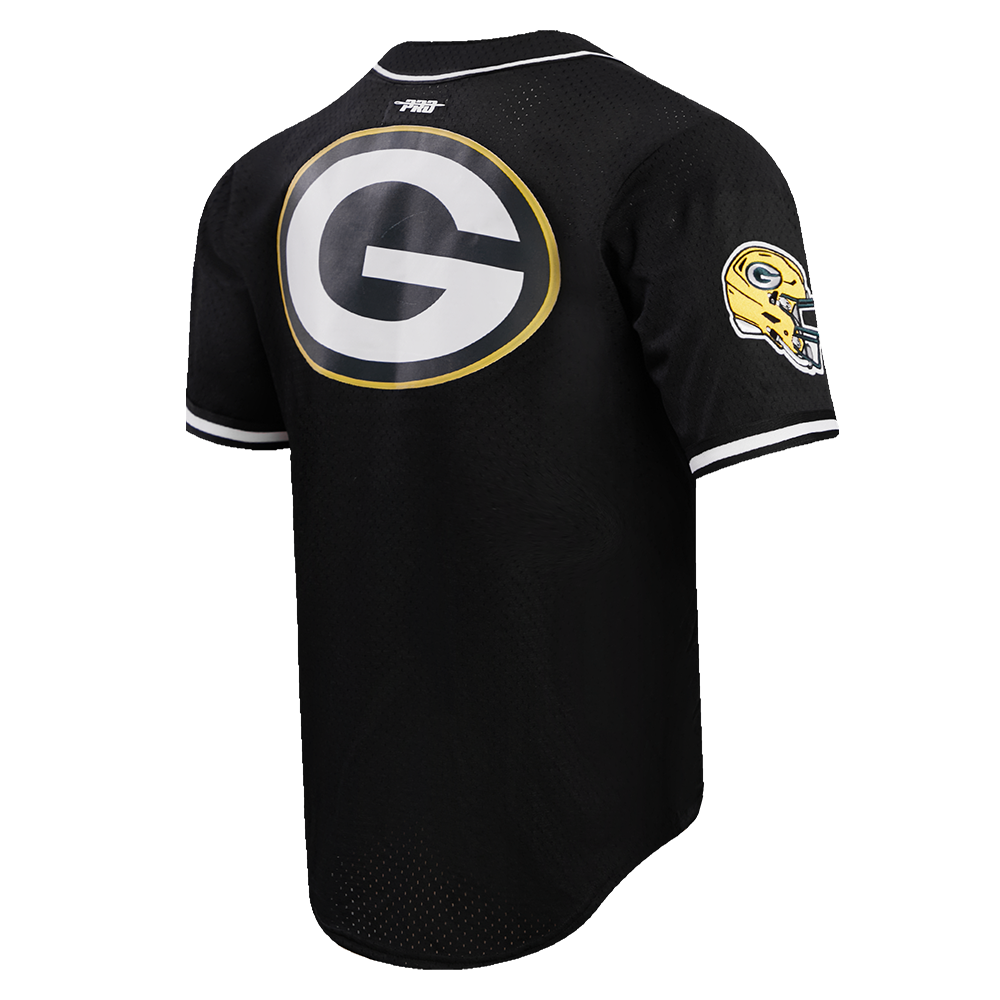 NFL GREEN BAY PACKERS SCRIPT TAIL CHEMISE BOUTONNÉE EN FILET POUR HOMME (NOIR)