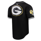 NFL GREEN BAY PACKERS SCRIPT TAIL CHEMISE BOUTONNÉE EN FILET POUR HOMME (NOIR)