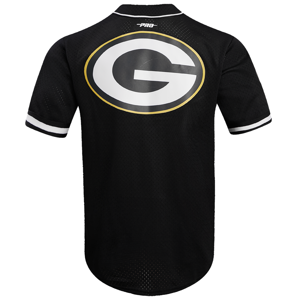 NFL GREEN BAY PACKERS SCRIPT TAIL CHEMISE BOUTONNÉE EN FILET POUR HOMME (NOIR)