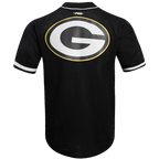 NFL GREEN BAY PACKERS SCRIPT TAIL CHEMISE BOUTONNÉE EN FILET POUR HOMME (NOIR)