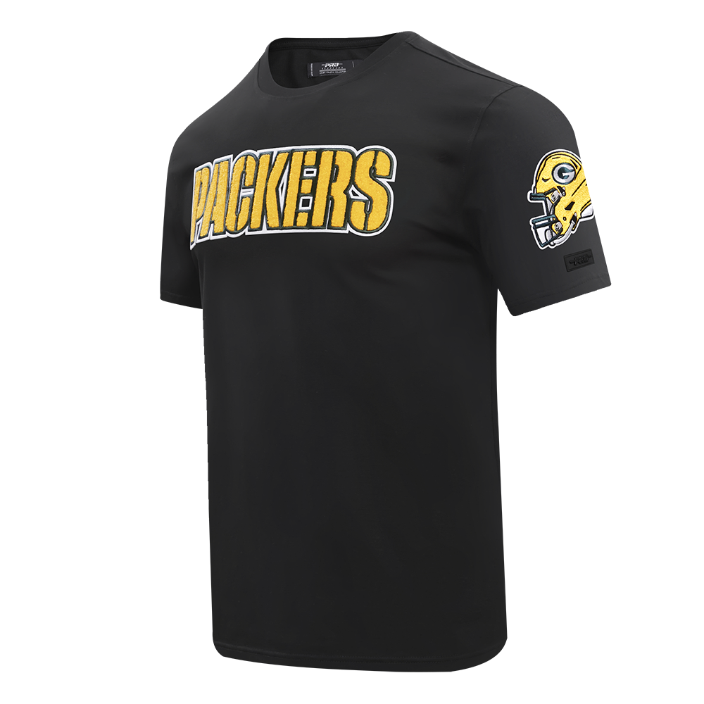 NFL GREEN BAY PACKERS  CLASSIC CHENILLE MEN'S   TEE (BLACK)