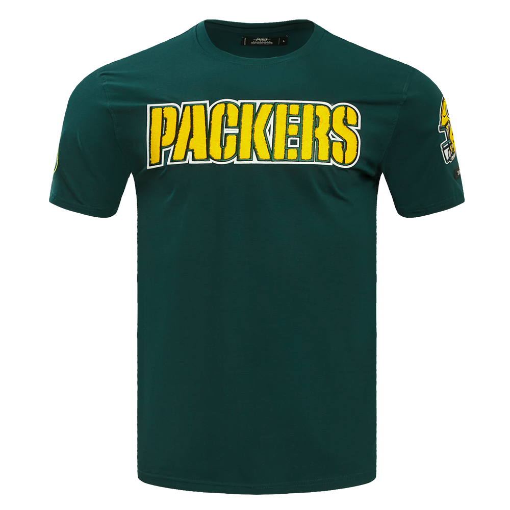 NFL GREEN BAY PACKERS  CLASSIC CHENILLE MEN'S   TEE (FOREST GREEN)