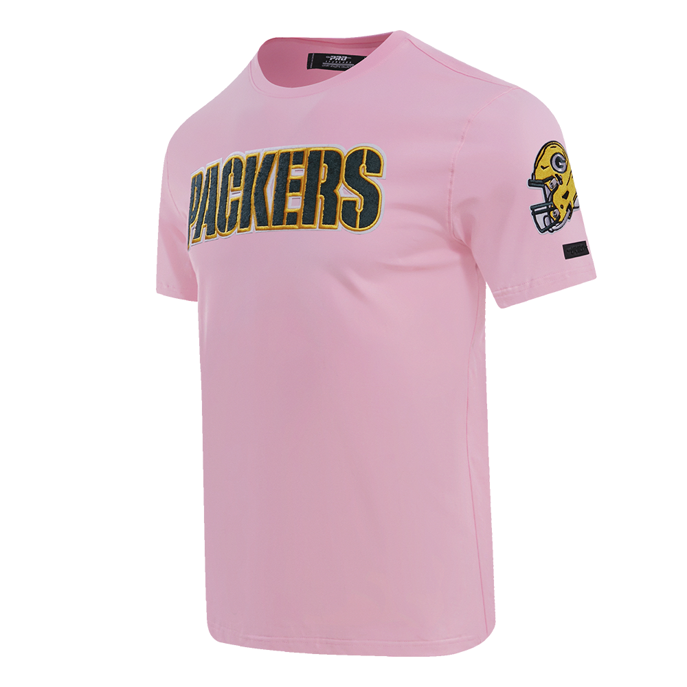 NFL GREEN BAY PACKERS  CLASSIC CHENILLE SINGLE JERSEY TEE (PINK)