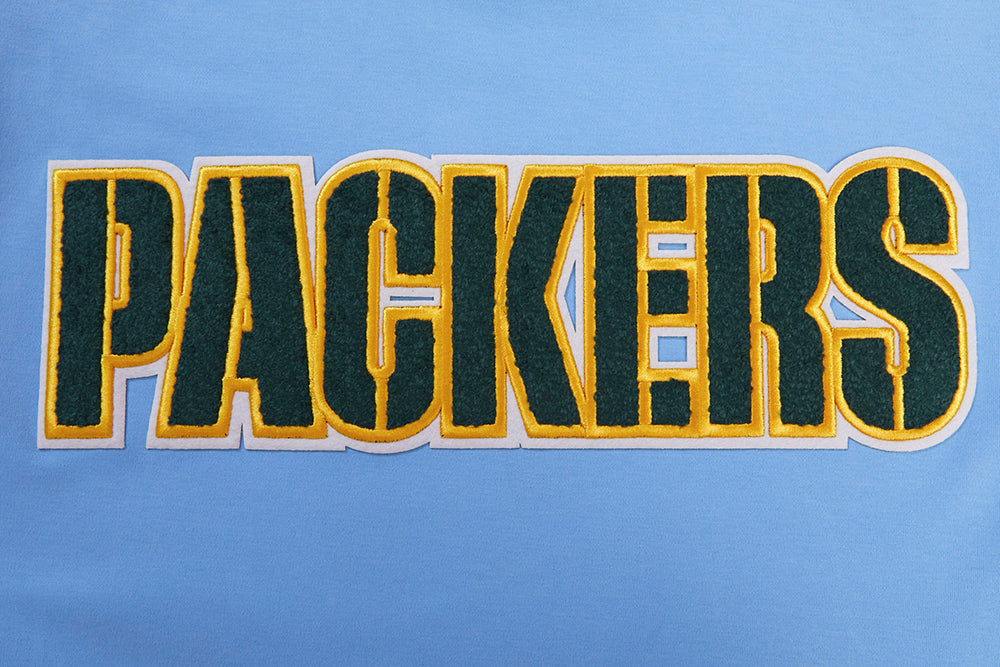 NFL GREEN BAY PACKERS  CLASSIC CHENILLE SINGLE JERSEY TEE (UNIVERSITY BLUE)