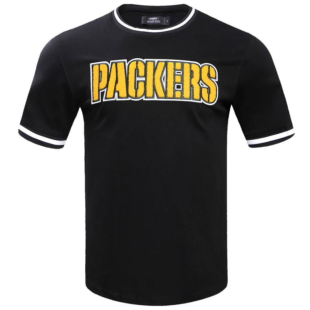 NFL GREEN BAY PACKERS CLASSIC CHENILLE TEE (BLACK)