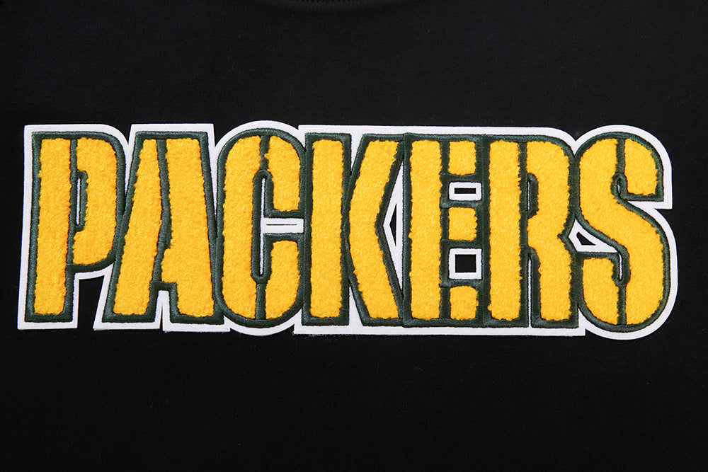 NFL GREEN BAY PACKERS CLASSIC CHENILLE TEE (BLACK)