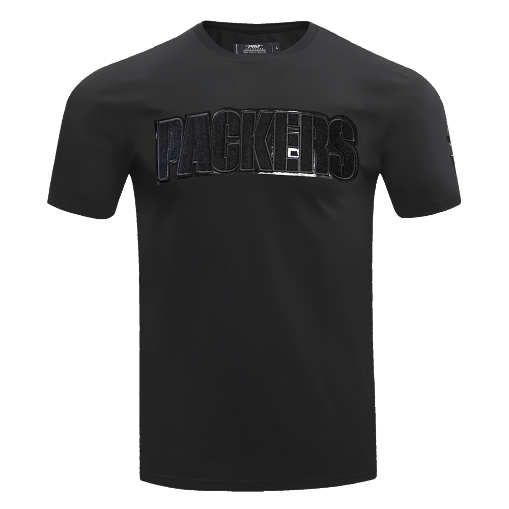 NFL GREEN BAY PACKERS TRIPLE BLACK MEN'S   TEE (TRIPLE BLACK)