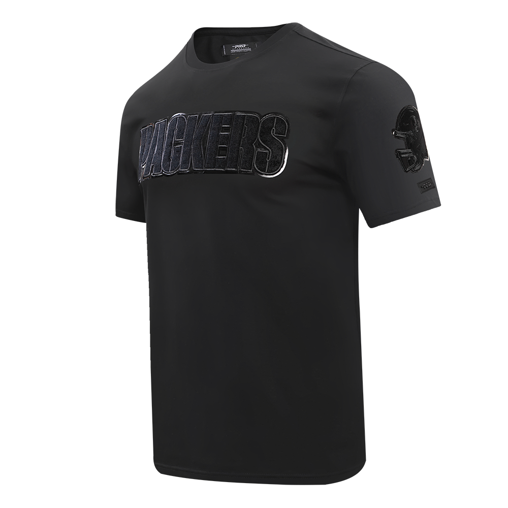 NFL GREEN BAY PACKERS TRIPLE BLACK MEN'S   TEE (TRIPLE BLACK)