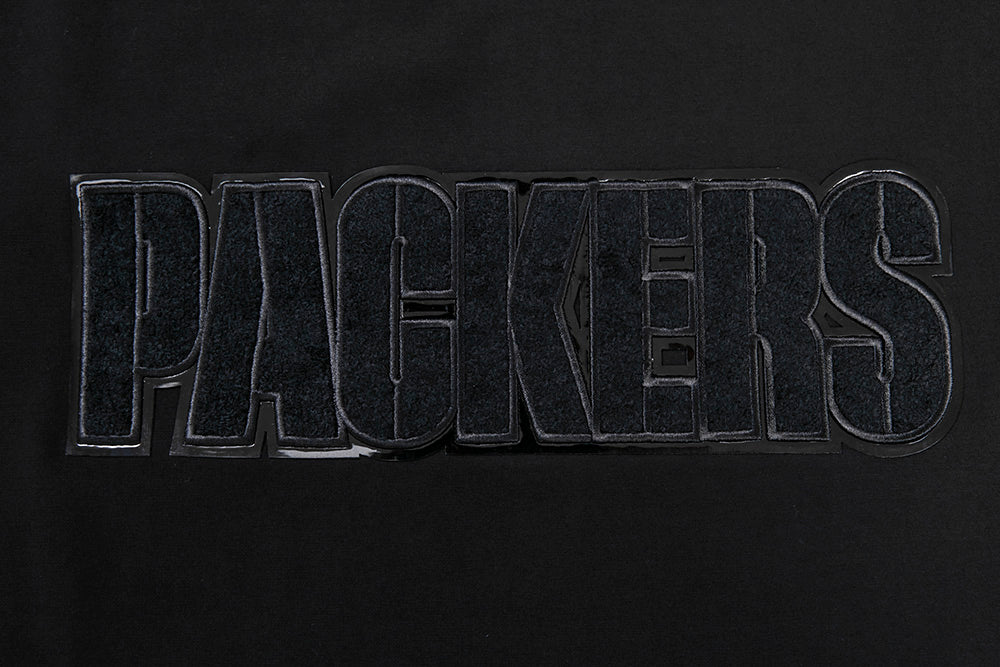 NFL GREEN BAY PACKERS TRIPLE BLACK MEN'S   TEE (TRIPLE BLACK)