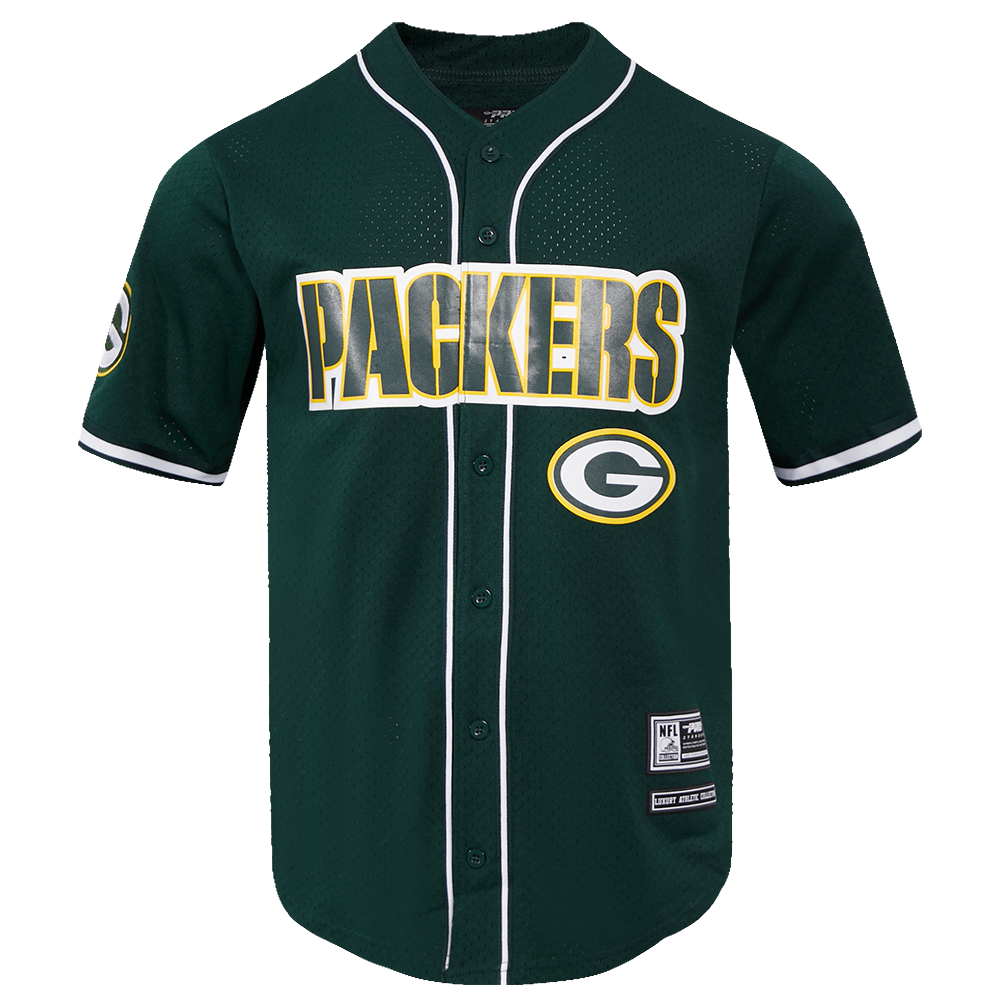 NFL GREEN BAY PACKERS MESH CHEMISE BOUTONNÉE (VERT FORÊT)