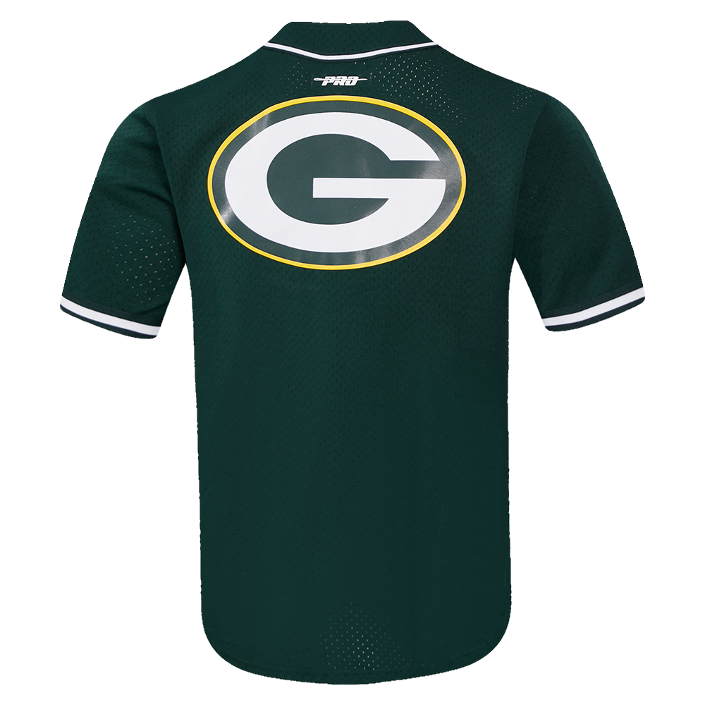 NFL GREEN BAY PACKERS MESH CHEMISE BOUTONNÉE (VERT FORÊT)