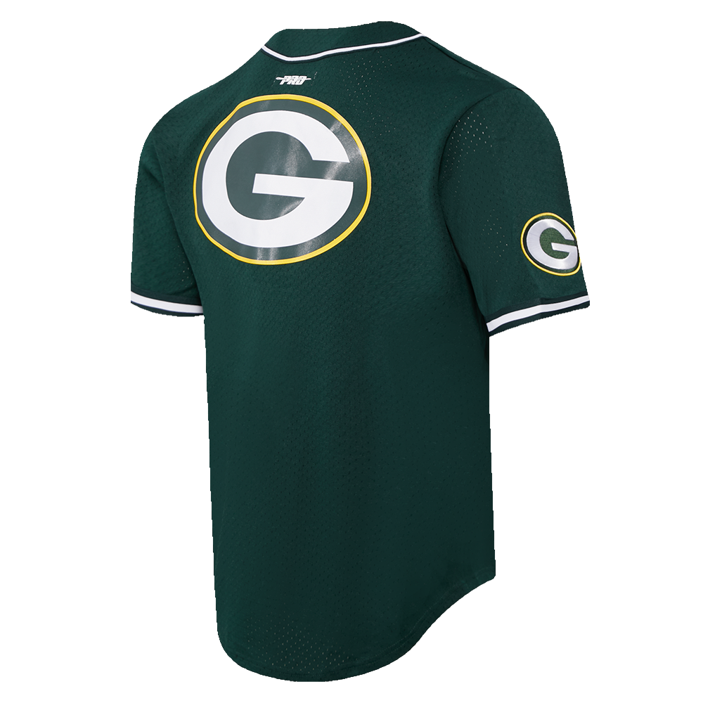 NFL GREEN BAY PACKERS MESH CHEMISE BOUTONNÉE (VERT FORÊT)