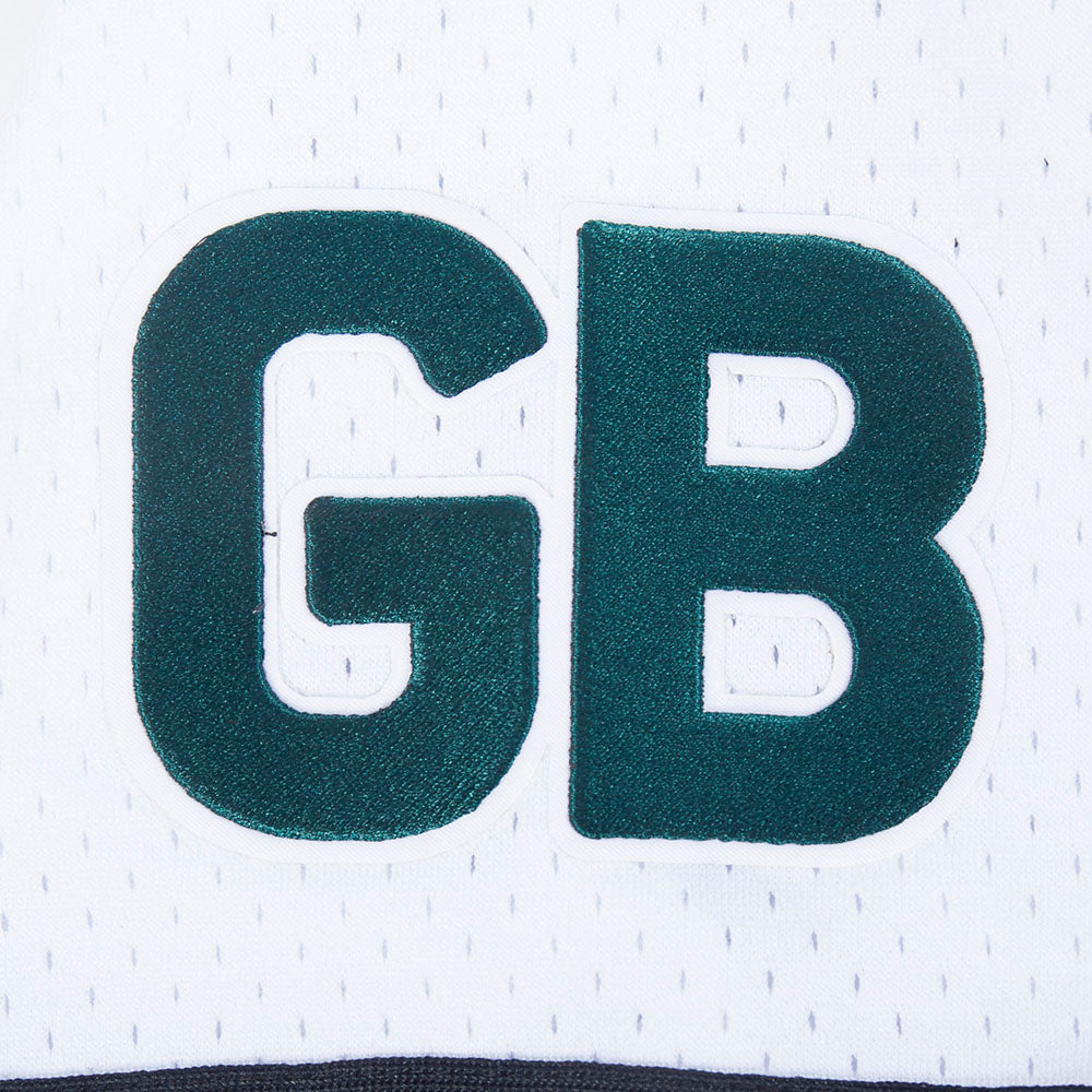 NFL GREEN BAY PACKERS MESH BUTTON UP SHIRT (WHITE / BLACK / WHTE)