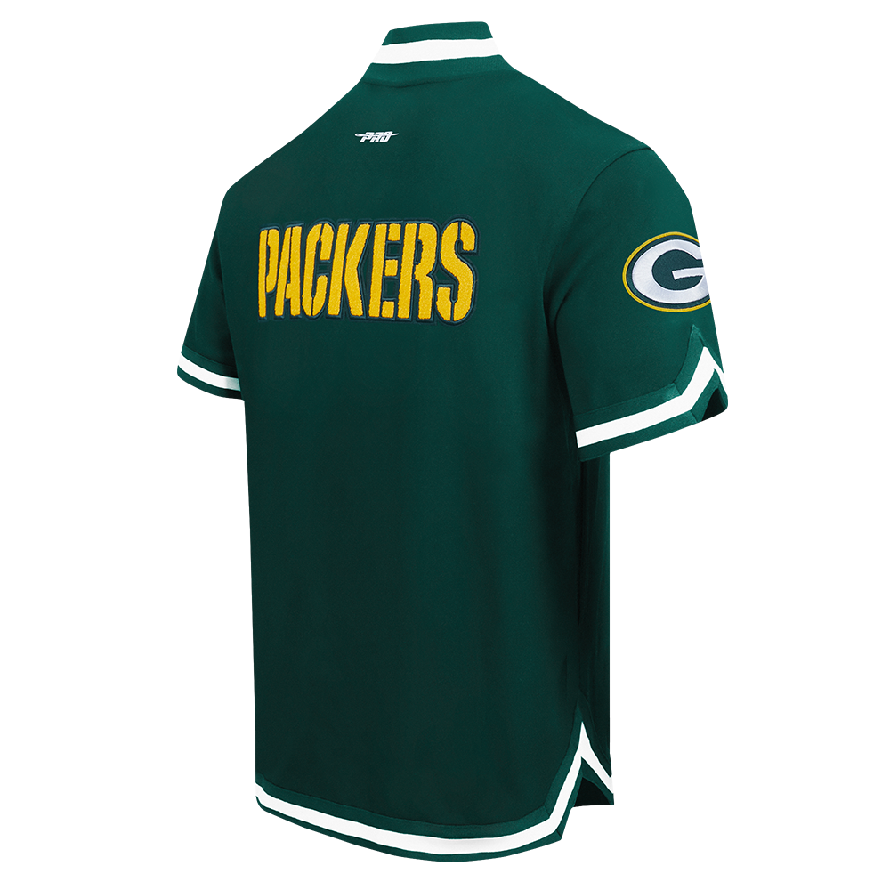 NFL GREEN BAY PACKERS CLASSIC MEN'S WARM UP JACKET (FOREST GREEN)