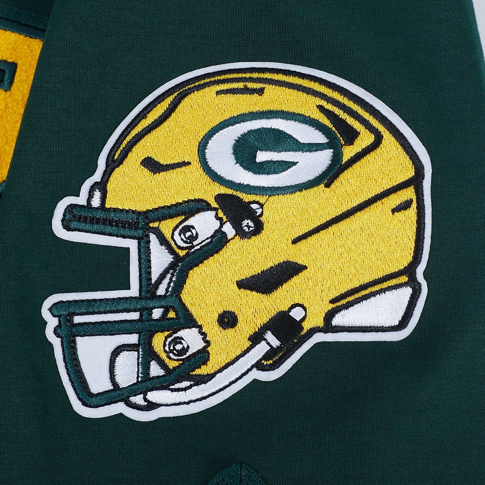 NFL GREEN BAY PACKERS CLASSIC MEN'S WARM UP JACKET (FOREST GREEN)