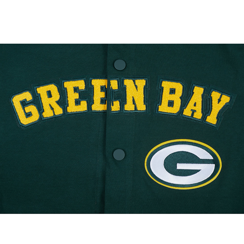 NFL GREEN BAY PACKERS CLASSIC MEN'S WARM UP JACKET (FOREST GREEN)