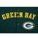 NFL GREEN BAY PACKERS CLASSIC MEN'S WARM UP JACKET (FOREST GREEN)
