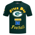 NFL GREEN BAY PACKERS OLD ENGLISH T-SHIRT POUR HOMME (VERT FORÊT)