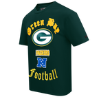 NFL GREEN BAY PACKERS OLD ENGLISH T-SHIRT POUR HOMME (VERT FORÊT)