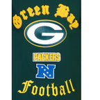 NFL GREEN BAY PACKERS OLD ENGLISH T-SHIRT POUR HOMME (VERT FORÊT)