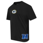 NFL GREEN BAY PACKERS WINGSPAN T-SHIRT EN JERSEY DE COTON À ÉPAULES TOMBANTES POUR HOMME (NOIR)