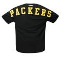 NFL GREEN BAY PACKERS WINGSPAN T-SHIRT EN JERSEY DE COTON À ÉPAULES TOMBANTES POUR HOMME (NOIR)