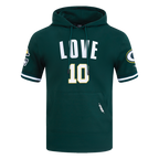NFL GREEN BAY PACKERS JORDAN LOVE #10 CLASSIC CHANDAIL À CAPUCHON À MANCHES COURTES POUR HOMME (VERT FORÊT)