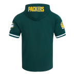 NFL GREEN BAY PACKERS JORDAN LOVE #10 CLASSIC CHANDAIL À CAPUCHON À MANCHES COURTES POUR HOMME (VERT FORÊT)