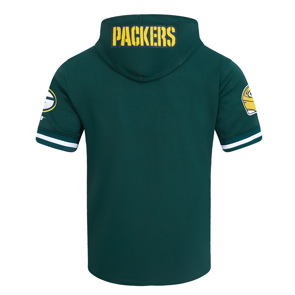 NFL GREEN BAY PACKERS JORDAN LOVE #10 CLASSIC CHANDAIL À CAPUCHON À MANCHES COURTES POUR HOMME (VERT FORÊT)