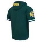 NFL GREEN BAY PACKERS JORDAN LOVE #10 CLASSIC CHANDAIL À CAPUCHON À MANCHES COURTES POUR HOMME (VERT FORÊT)