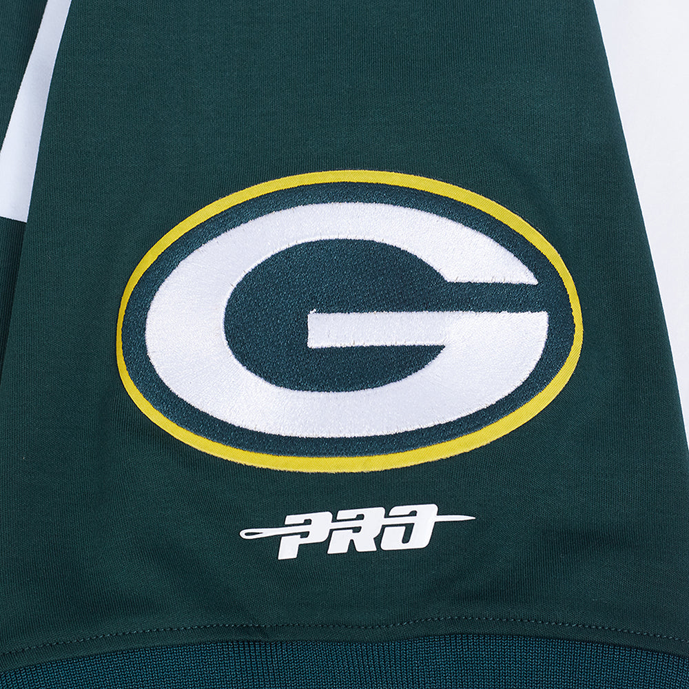 NFL GREEN BAY PACKERS JORDAN LOVE #10 CLASSIC CHANDAIL À CAPUCHON À MANCHES COURTES POUR HOMME (VERT FORÊT)