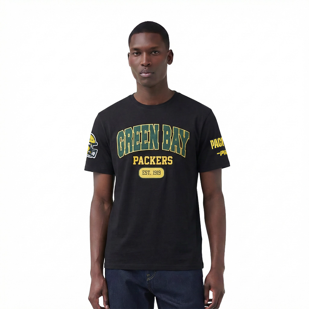NFL GREEN BAY PACKERS CITY ARCH MEN'S SJ TEE (BLACK)